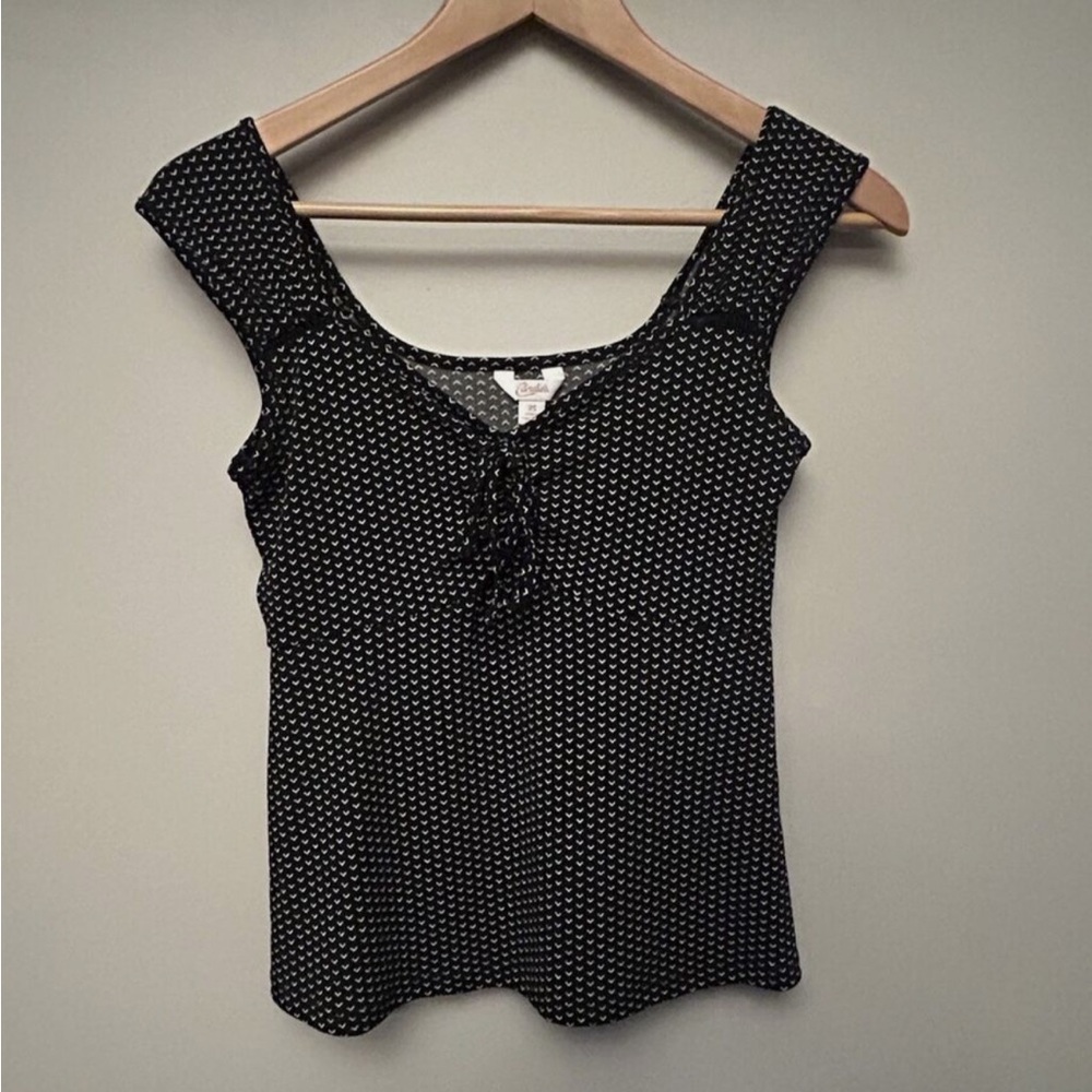 Juniors Candies flowy black/white tank